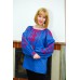 Embroidered blouse "Blue Thunder"